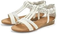 Sandale LASCANA "Sommerschuh, Sandalette, offener Schuh", Damen, Gr. 43, wei&szlig;,