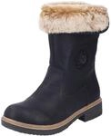 Winterstiefelette RIEKER, Damen, Gr. 36, schwarz, Lederimitat, Textil, Schuhe