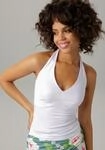 Neckholdertop ANISTON CASUAL, Damen, Gr. 34, wei&szlig;, Single Jersey, Obermaterial: 95%