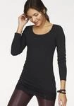 Longshirt AJC, Damen, Gr. 32, schwarz, Jersey, Obermaterial: 95% Baumwolle, 5%