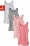 Vivance Unterhemd (Packung, 4-St) unifarben, Tanktop, Feinripp-Qualit&auml;t