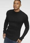 Stehkragenpullover BRUNO BANANI, Herren, Gr. S (44/46), schwarz, Feinstrick,
