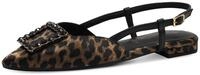 Slingpumps TAMARIS, Damen, Gr. 37, braun (leodruck), Lederimitat, Textil, Schuhe