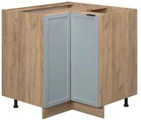 Vicco Eckunterschrank Fame-Line, Hellblau-grau/Goldkraft Eiche, 80.5 cm ohne