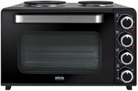 Silva Minibackofen KK3200 Kleink&uuml;che Backofen 30L 3200W mit Kochplatten