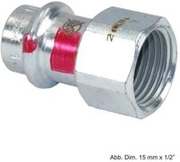 Viega Wasserrohr Viega Prestabo &Uuml;bergangsmuffe IG, Modell 1112, 54 mm x 2"