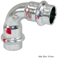 Viega Wasserrohr Viega Prestabo Bogen 90&deg; I-I, Modell 1116, 22 mm
