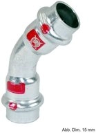 Viega Wasserrohr Viega Prestabo Bogen 45&deg; I-I, Modell 1126, 54 mm