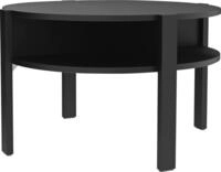 FORTE Beistelltisch Tobago, runder Couchtisch mit 4 Ablagef&auml;chern, B/H/T