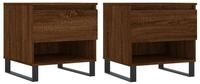 vidaXL Couchtisch Couchtische 2 Stk. Braun Eichen-Optik 50x46x50 cm...