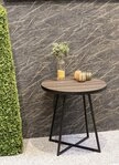 HAKU Beistelltisch Sofatisch, Wohnzimmertisch (1-St), rund - aus MDF Braun -...
