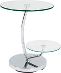 HAKU Beistelltisch Sofatisch, Wohnzimmertisch (1-St), rund - aus Metall Silber...