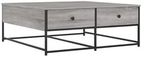 vidaXL Couchtisch Grau Sonoma 100x99x40 cm Holzwerkstoff vidaXL Couchtisch Grau Sonoma 100x99x40 cm Holzwerkstoff
