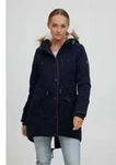 OXMO Parka OXAnna Parka mit Kunstfell-Kapuze blau L