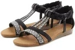 LASCANA Sommerschuh, Sandalette Sandale mit Glitzersteinen und kleinem...