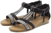 Sandale LASCANA "Sommerschuh, Sandalette", Damen, Gr. 36, schwarz, Obermaterial: 100%