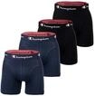 Boxershorts CHAMPION "Boxershort 4er Pack", Herren, Gr. L, blau (blau, schwarz),