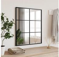 vidaXL Wandspiegel vidaXL Wandspiegel Schwarz 50x60 cm Rechteckig Eisen