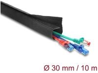 Delock Geflechtschlauch Gewebeschlauch Klettverschl. hitzebest.10mx30mm Black