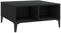 vidaXL Ablagetisch, Couchtisch Schwarz 60x60x30 cm Holzwerkstoff