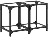 vidaXL Couchtisch Couchtische mit Glasplatte 2 Stk. Transparent 30x30x40 cm...