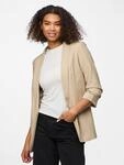 Blusenblazer PIECES "PCBOSELLA 3/4 BLAZER NOOS", Damen, Gr. XS, wei&szlig; (wei&szlig; pepper),