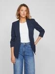 Kurzblazer VILA "VIHER NEW 3/4 BLAZER -NOOS", Damen, Gr. XS, blau (navy blazer), Web,