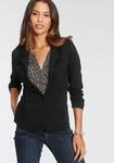 Kurzblazer SOYACONCEPT "SC-DANIELA 1", Damen, Gr. XS, schwarz, Web, Obermaterial: 73%