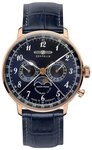 ZEPPELIN Multifunktionsuhr LZ 129 Hindenburg Moonphase 7038-3, Armbanduhr,...