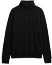 Sweatshirt SUPERDRY "Sweatshirt Essential Logo Henley", Herren, Gr. S, schwarz,