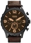 Fossil Chronograph NATE JR1487, Quarzuhr, Armbanduhr, Herrenuhr, Stoppfunktion,