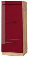 Vicco Mikrowellenumbauschrank Fame-Line, Bordeaux Hochglanz/Goldkraft Eiche, 60...