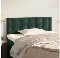 vidaXL Bett, Kopfteil Dunkelgr&uuml;n 90x5x78/88 cm Samt