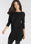 Strickpullover LAURA SCOTT, Damen, Gr. 46, schwarz, Feinstrick, Obermaterial: 70%