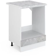 Vicco Herdumbauschrank R-Line, Beton/Wei&szlig;, 60 cm, AP Marmor (1-St)