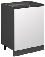Vicco Unterschrank R-Line, Wei&szlig;/Anthrazit, 60 cm J-Shape, ohne Arbeitsplatte...
