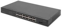 Digitus 24-Port Gigabit Netzwerkswitch, 19 Zoll, unmanaged, 2 Uplink Ports