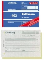 Herlitz Gesch&auml;ftspapier 4x Herlitz Quittungsblock 402 / A6 quer / 2x40 Blatt /