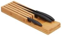 relaxdays Messerblock Messerorganizer Bambus f&uuml;r 5 Messer