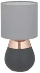 relaxdays Nachttischlampe Touch oval, Kupfer grau