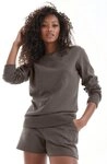 Bench. Loungewear Sweatshirt mit runder Logostickerei, Loungwear