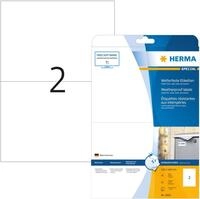 HERMA Etiketten Inkjet-Etiketten A4 210,0x148,0mm wei&szlig; Folie VE=20 St&uuml;ck