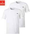 T-Shirt KANGAROOS, Herren, Gr. L, wei&szlig; (2x wei&szlig;), Single Jersey, Obermaterial: 100%