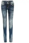 Cipo & Baxx Slim-fit-Jeans Jeans mit auff&auml;llig farbigen Ziern&auml;hten, WD256...