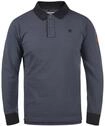 Langarm-Poloshirt BLEND "Langarm-Poloshirt BHRalle", Herren, Gr. M, blau (india...