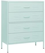 vidaXL Kommode NA Kommode Minzgr&uuml;n 80x35x101,5 cm Stahl