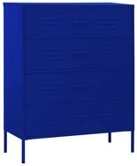 vidaXL Kommode, Sideboard Marineblau 80x35x101,5 cm Stahl