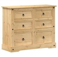 vidaXL Aufbewahrungsbox Kommode Corona 110x43x91 cm Massivholz Kiefer
