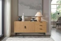 SalesFever Sideboard Visby Stilvolle Kommode f&uuml;r mehr Stauraum, Kommode, Eiche