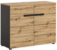 xonox.home Kommode Canu Kommode 2 Schubladen 2 T&uuml;ren Eiche Dekor.